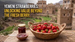 Cover image for the strawberry value chain study in Yemen