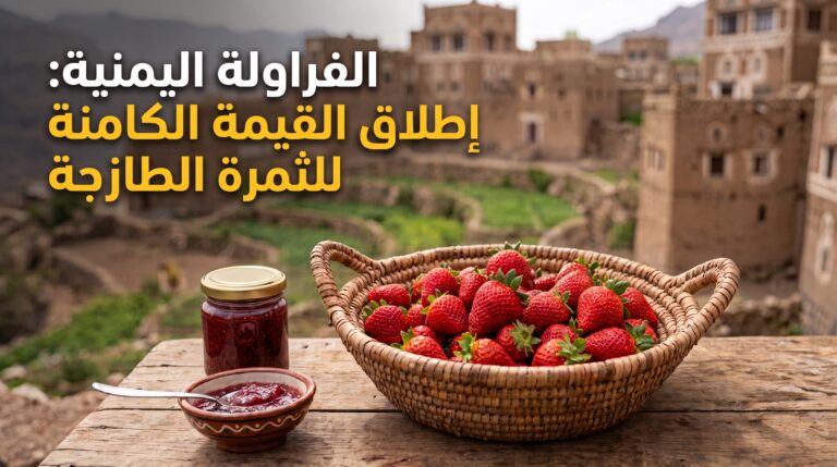 صورة غلاف دراسة سلسلة القيمة للفراولة في اليمن